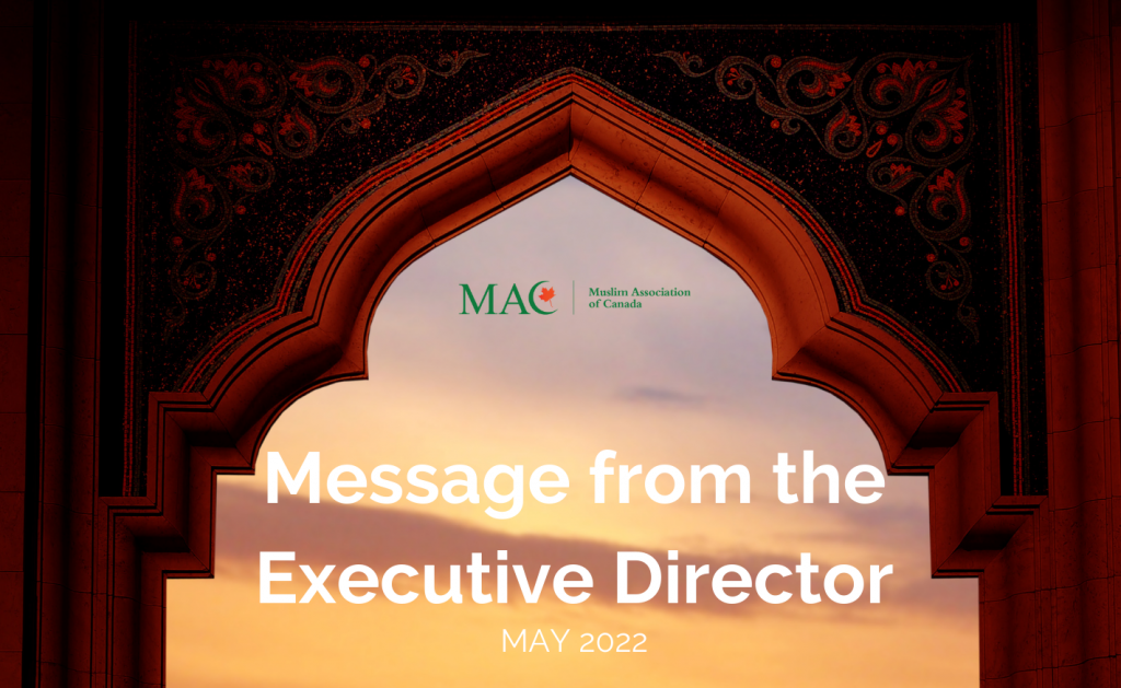 Message from the Executive Director - May 2022