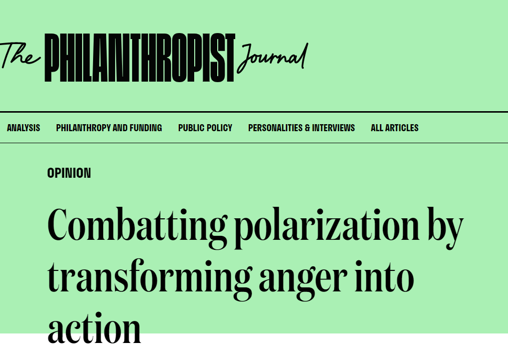 Combatting polarization by transforming anger into action